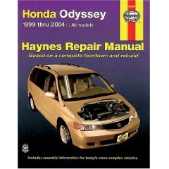 Show details of HONDA ODYSSEY 1999-2004 (Hayne's Automotive Repair Manual) (Paperback).