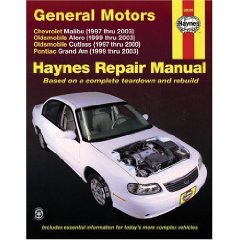 Show details of GM Malibu, Alero, Cutlass & Grand AM, 1997 Thru 2003 (Haynes Manuals) (Paperback).