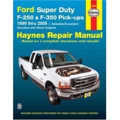 Show details of Ford Super Duty F-250 & F-350 Pick-ups 1999 thru 2006: Includes Excursion (Haynes Repair Manual) (Paperback).