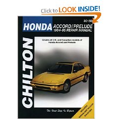 Show details of Honda Accord and Prelude, 1984-95 (Chilton's Total Car Care Repair Manual) (Paperback).
