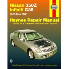 Show details of Nissan 350Z & Infiniti G35, 2003-2008 (Haynes Repair Manual) (Paperback).