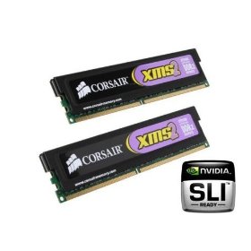 Show details of Corsair XMS2 4 GB (2 X 2 GB) PC2-6400 800 MHz 240-PIN DDR2 Dual-Channel Memory Kit - TWIN2X4096-6400C5.