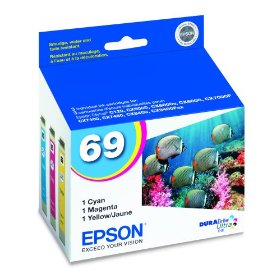 Show details of Epson 69 Series DURABrite Ultra Color Ink Cartridges - Multipack (T069520).