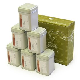 Show details of Green Teas Sampler, 6 tins.