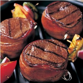 Show details of Omaha Steaks 6 oz. Bacon-Wrapped Top Sirloi.
