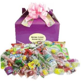 Show details of 1990's Easter Retro Candy Gift Basket.