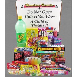 Show details of 80's Decade Box Gift Basket - Classic 80's Candy.