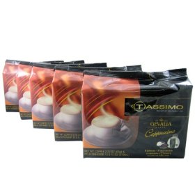 Show details of Tassimo T-Disk: Gevalia Cappuccino T-Disc Pods (Case of 5 packages; 80 T-Discs Total).