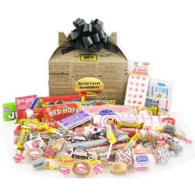 Show details of 1940's Newsprint Retro Candy Gift Box.