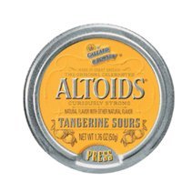 Show details of Altoids Tangerine Sours Tin,#63153 - 1.76 Oz, 8 Tins.