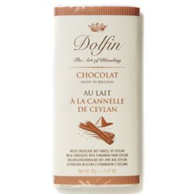 Show details of Dolfin Milk Chocolate Bar with Cinnamon-70g.