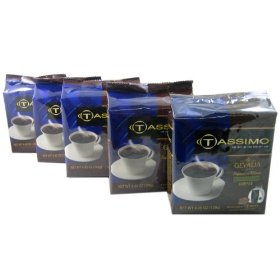 Show details of Tassimo T-Disk: Gevalia Signature Blend Decaf. Coffee T-Disc Pods (Case of 5 packages; 80 T-Discs Total).