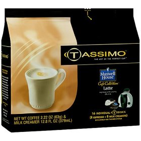 Show details of Maxwell House Caf&eacute; Collection Latte T-Discs for Tassimo Systems.