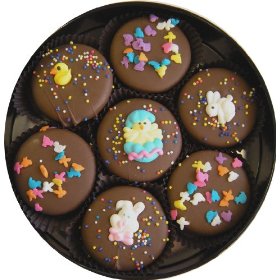 Show details of Chocolate Dipped Oreo Cookies decorated with Easter Bunny 7 Oreo Assortment.