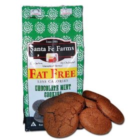 Show details of Sante Fe Farms Fat Free Chocolate Mint Cookies, 7 oz bags.