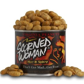 Show details of Scorned Woman Spicy Virginia Peanuts, 9 Ounce Can.