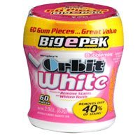 Show details of Wrigleys Orbit White Sugarfree Gum, Bubblemint - 60 Pieces/ pack, 4 packs.