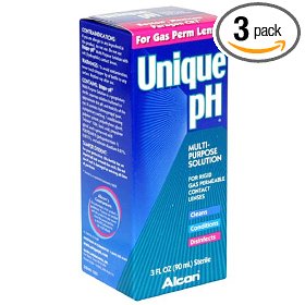 Show details of Alcon Unique pH Multi-Purpose Solution for Rigid Gas Permeable Contact Lenses, 3-Ounce Bottles (Pack of 3).