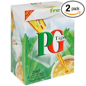 Show details of PG Tips Black Tea, Pyramid Tea Bags, 240-Count Boxes (Pack of 2).