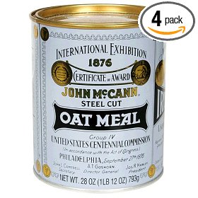 Show details of McCANN'S Steel Cut Irish Oatmeal, 28-Ounce Tins (Pack of 4).