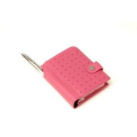 Show details of Cross Pink Leather Mini Agenda with Pen.