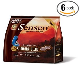 Show details of Senseo Douwe Egberts Sumatra Blend Coffee Pods, 16-Count Bags  (Pack of 6).