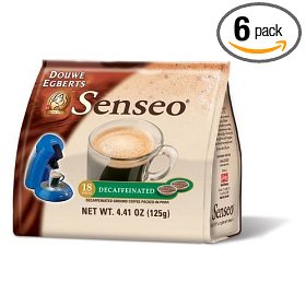 Show details of Senseo Douwe Egberts Coffee Pods, Decaffeinated, 18-Count 4.41-Ounce Packages (Pack of 6).
