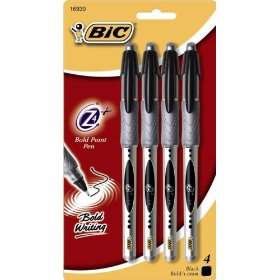 Show details of BIC Z4+ Bold Porous Point 1.0mm, Black, 4-Count Package (Pack of 6).