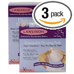 Show details of Lansinoh 20265 Disposable Nursing Pads, 60-Count Boxes (Pack of 3).