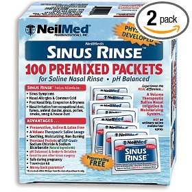 Show details of NeilMed's Sinus Rinse Pre-Mixed Packets, 100-Count Boxes (Pack of 2).