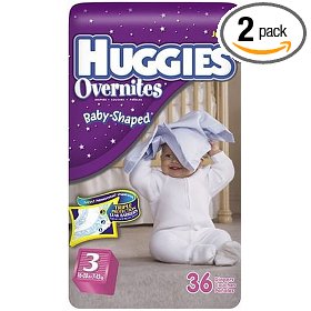Show details of Huggies Overnites Diapers, Step 3 (16-28 Lbs), 36-Count Packages (Pack of 2) (72 Diapers).