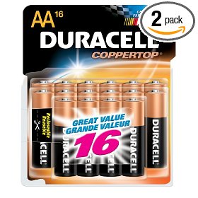 Show details of Duracell Batteries, AA Size, 16-Count Packages (Pack of 2).