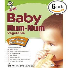 Show details of Hot Kid Baby Mum-Mum Vegetable Rice Rusk, 24-Count Boxes (Pack of 6).