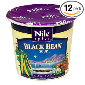 Show details of Nile Spice Black Bean Soup, Low Fat, 1.9-Ounce Cups (Pack of 12).