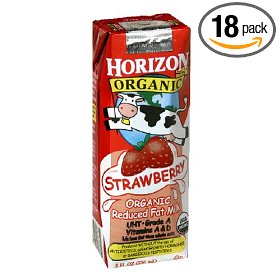 Show details of Horizon Organic Reduced Fat Milk, Strawberry, 8-Ounce Aseptic Cartons (Pack of 18).