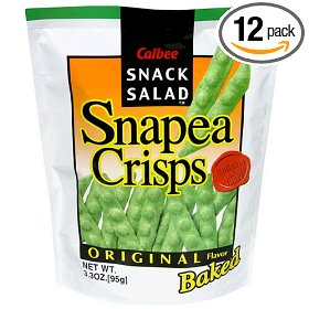 Show details of Calbee Snack Salad Snapea Crisps, Original Flavor, 3.3-Ounce Bags (Pack of 12).