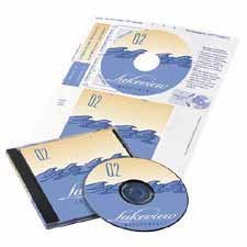 Show details of Avery 8696 CD/DVD Label/Jewel Case Insert Combo sheets, Ink jet, 20 Labels & inserts/pack.