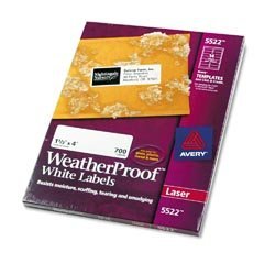 Show details of Avery Weatherproof Mailinglabels Laser PRINTERS50SHEETS.
