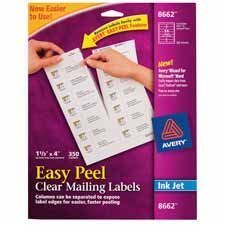 Show details of AVERY Clear Inkjet Labels.