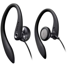 Show details of Philips SHS3200/37 Flexible Earhook with Bud (Black).