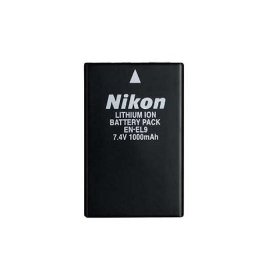 Show details of Nikon EN-EL9 Rechargeable Li-ion Battery for Nikon D40 and D40x Digital SLR Cameras.