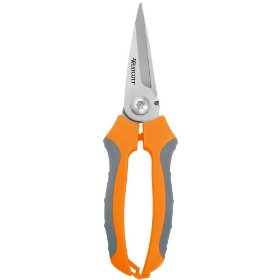 Show details of Westcott Elite Stainless Steel Utility Snips,8 Inches, Orange/Gray (47217).