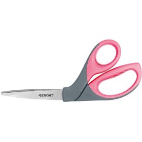 Show details of Westcott 354 Elite Design Bent Shears, 8 Inches, Gray/Green (14354).