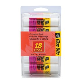 Show details of Avery Permanent Glue Stic, Regular size, .26 oz, 18 Pack (98001).