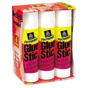 Show details of Avery Permanent Glue Stic, Large size, 1.27 oz, 6 Pack (98073).