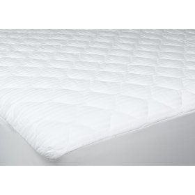 Show details of Deluxe 100% Cotton Damask Stripe Mattress Pad.