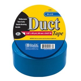 Show details of Bazic Duct Tape, 1.89 x 60 Yards, Blue (Case of 12) (973-12).