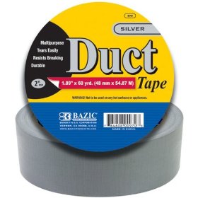 Show details of Bazic Duct Tape, 1.89 x 60 Yards, Silver (Case of 12) (970-12).