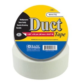 Show details of Bazic Duct Tape, 1.89 x 60 Yards, White (Case of 12) (972-12).