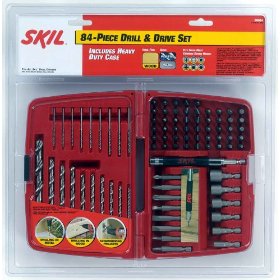 Show details of Skil 90084 84-Piece Drilling and Driving Set in Plastic Case.